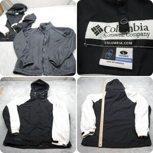 Columbia‎ Jacket Womens Large Black Waterproof Interchange Removable Liner 3in1